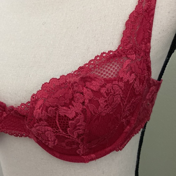 Victorias Secret Red Lace Bra 34A - Picture 2 of 10